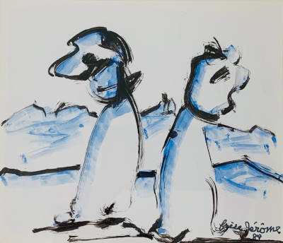 Mixed media on paper