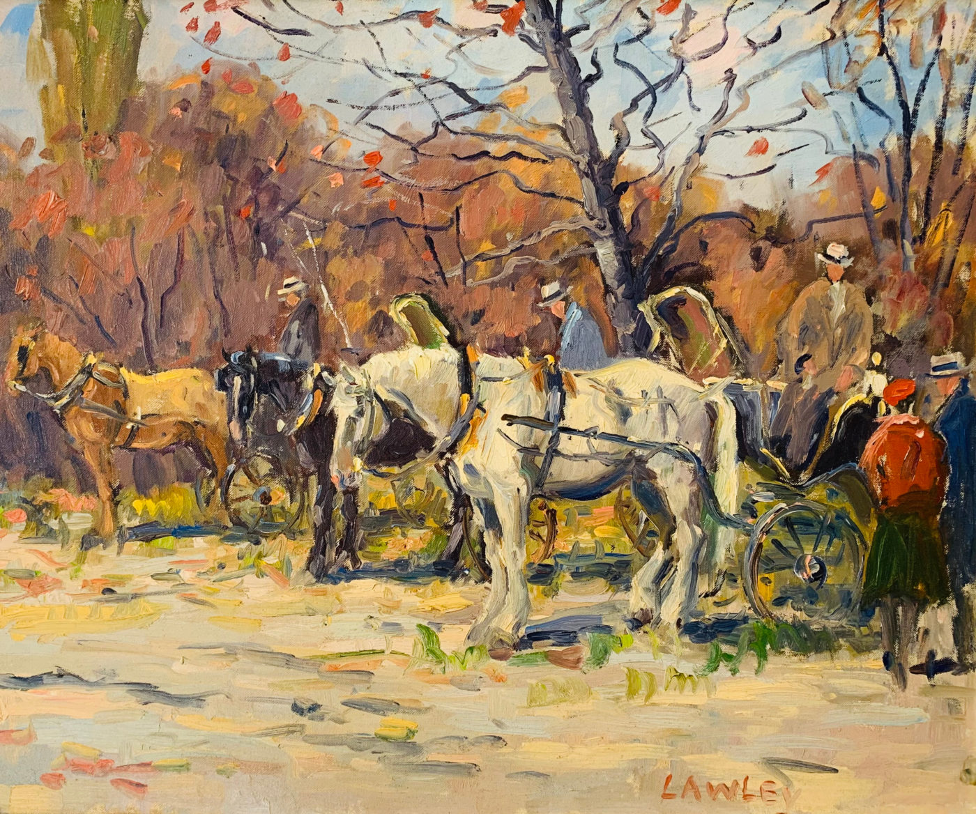 Horse carriage on Mount Royal by Douglas Lawley