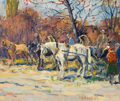 Horse carriage on Mount Royal by Douglas Lawley