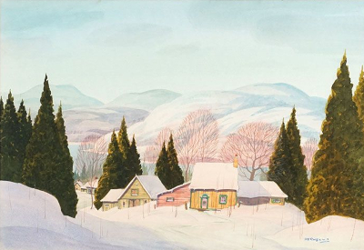 Canadian House in Winter