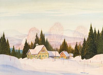 Canadian House in Winter 2