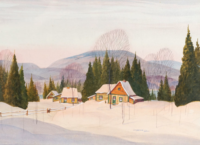 Canadian House in Winter 3