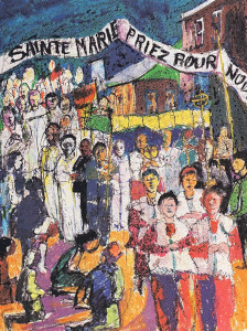 Hommage aux Plouffe C'est en groupe, avec le Christ, qu'on est fort! by Henri Masson